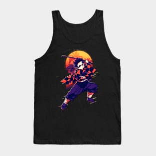 Tanjiro Kamado Retro Art Tank Top